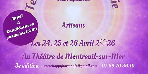 \ud83c\udf38 Salon "Les Rencontres des Terre\u2019Happy en Harmonie \u2661 3e \u00c9dition \ud83c\udf38 Montreuil-sur-Mer