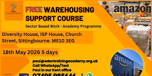 Warehousing Support Course \u2013 Sector Based Work Programme in Gillingham
