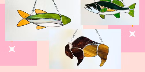 Stained Glass Walleye, Trout, or Bison with Morgan's Stained Glass