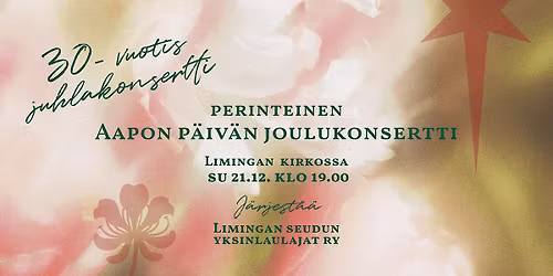 Aapon p\u00e4iv\u00e4n 30-vuotisjuhlakonsertti