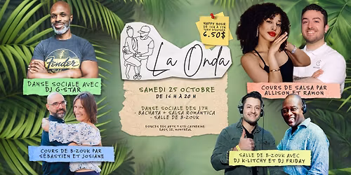 La Onda Social - 25 octobre (Salsa et B-Zouk) \ud83d\udc9a\u2728