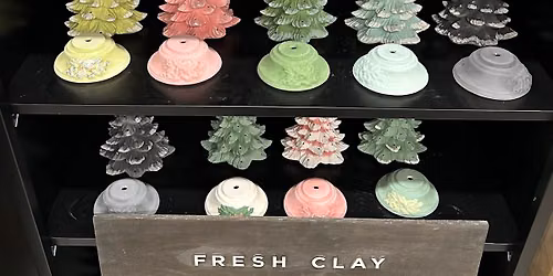 Clay Camp: Glazing: Christmas Trees