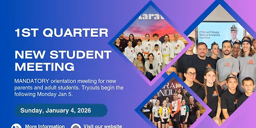 New Student Meeting 1st Quarter 2026