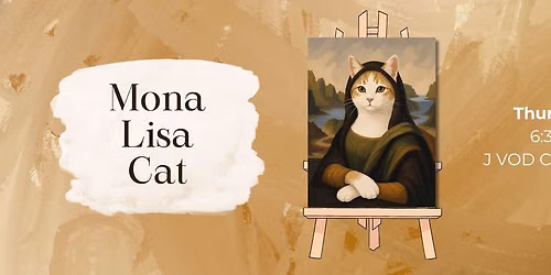 Mona Lisa Cat Paint & Sip