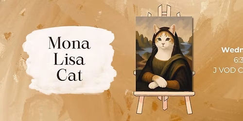 Mona Lisa Cat Paint & Sip