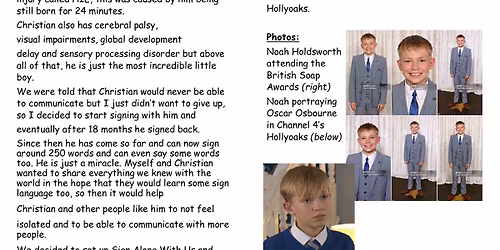 Charity for saying along with us and hollyoaks