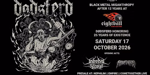 D\u00d8DSFERD Live in Thessaloniki - Black Metal Misanthropy after 12 years with INFERNAL STORM&ATHANATOS