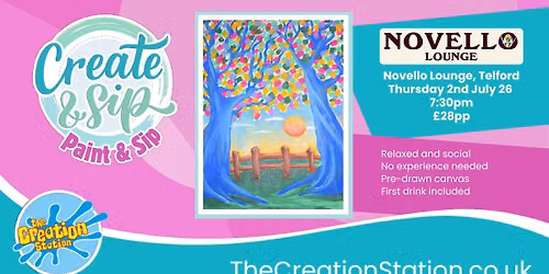 Paint and Sip - Novello Lounge, Telford