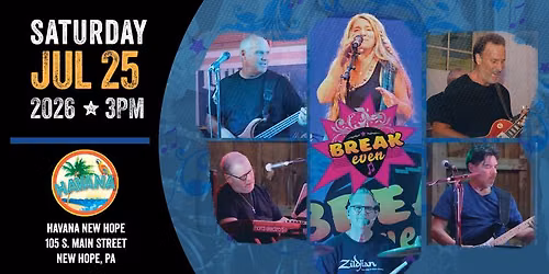 BreakEven at Havana New Hope's Local & Live Saturday 3-6