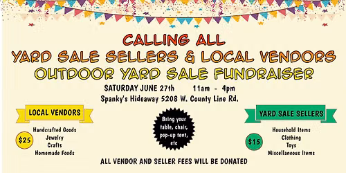 SPANKY'S OUTDOOR COMMUNITY YARD SALE FUNDRAISER