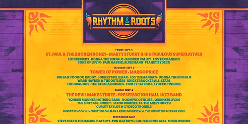 28th Rhythm & Roots Festival - Labor Day Weekend 2026