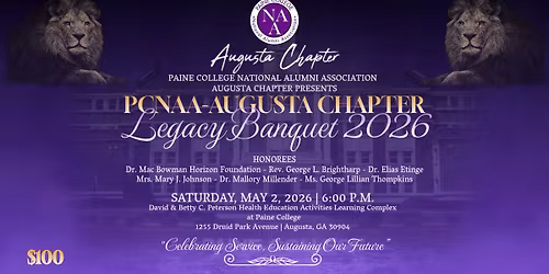 PCNAA Augusta Chapter - Legacy Banquet 2026