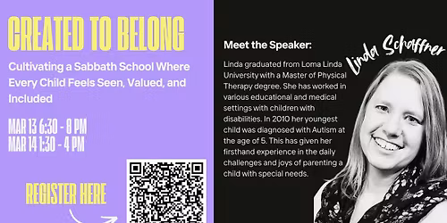 "Created to Belong" | Children's Sabbath School Workshop