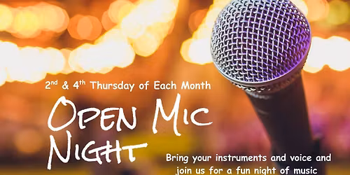 Open Mic Night!  Participate or Hangout and Enjoy!  Everyone Welcome!