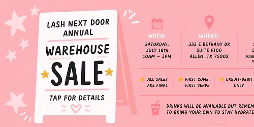 Warehouse Sale 2026