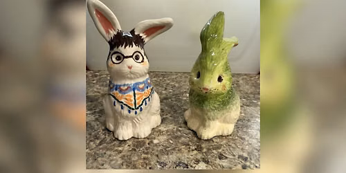 Kiddo and Adult Paint a Ceramic Piece