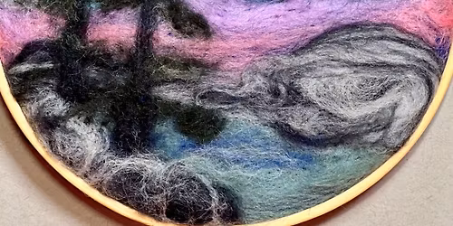Needle Felt Painting:Northern Lights
