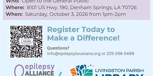Seizure First Aid & Safety Training \u2013 Denham Springs\/Walker Branch