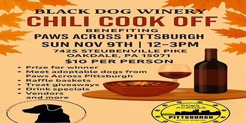 Black Dog Winery & Paws Across Pittsburgh Chili Cook Off