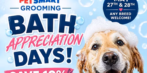 \ud83d\udc3e\ud83d\udec1 Bath Appreciation Days are here at PetSmart Grooming in Midland! \ud83d\udec1\ud83d\udc3e