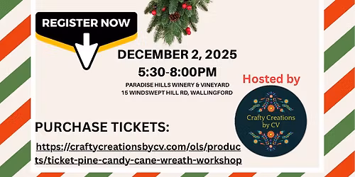 Pine Candy Cane Wreath Workshop