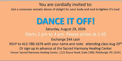 Dance It off! Somatic dancing on purpose to release emotional debris.