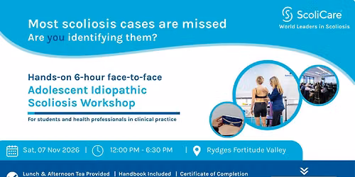 6-hour Adolescent Idiopathic Scoliosis Workshop \u2013 Brisbane