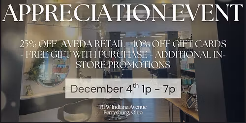 Salon Hazelton Holiday Customer Appreciation Event