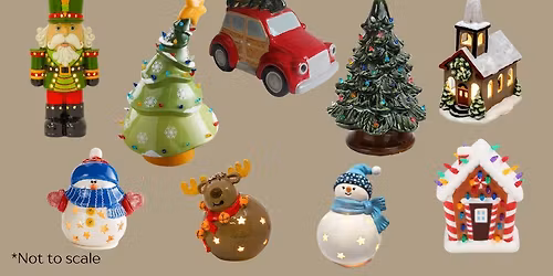 \ud83c\udf84Christmas & Winter Themed Ceramic Sip & Paint Class