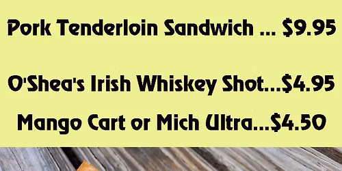 Drunken Clam St. Pete Beach $9.95 Thursday Food & Drink Specials All Day