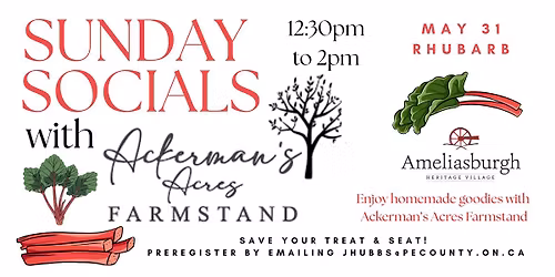 Sunday Socials with Ackerman's Acres Farmstand: Rhubarb
