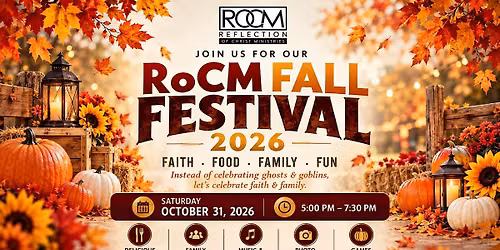 RoCM Fall Festival 2026 | Faith \u2022 Food \u2022 Family \u2022 Fun