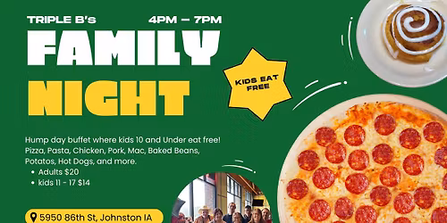 Family Night - Kids eat free!