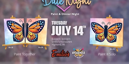 Date Night \/ Paint Night Butterfly Taco Tuesday Art & Dinner Night at Emilio's
