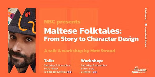 Maltese Folktales: From Story to Character Design (Ages 16+): Talk and workshop by Matt Stroud