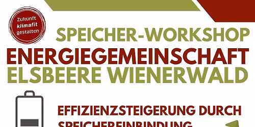 Speicher-Workshop am 13.04.2026 in Eichgraben