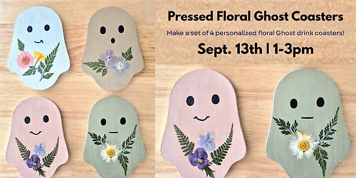 Pressed Flower Ghost Coasters | Grand River Cellars