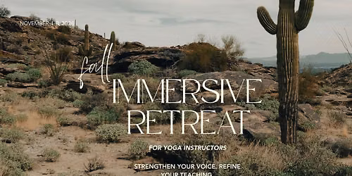 Fall Immersive Retreat for Yoga Instructors