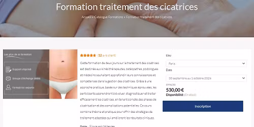 Formation traitement des cicatrices