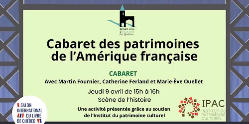 Cabaret des patrimoines de l\u2019Am\u00e9rique fran\u00e7aise