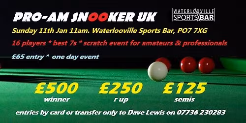 Waterlooville Snooker pro-am