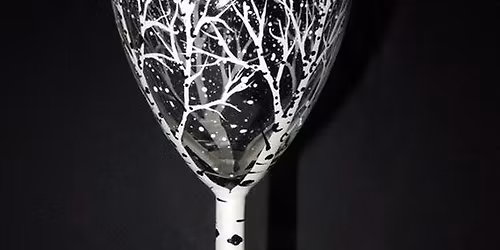 Wine glass painting at Collusion Tap Works