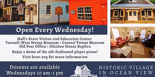 Historic Village in Ocean View - Summer 2026 Tour Schedule