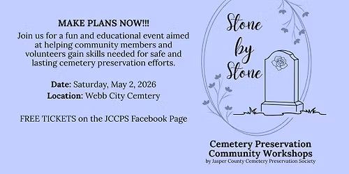 Stone by Stone: Cemetery Preservation Community Workshops
