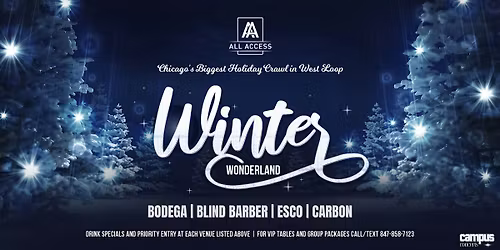 Winter Wonderland West Loop Bar Crawl