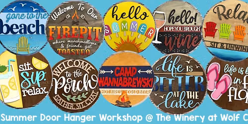 Summer Door Hanger Workshop at The Winery at Wolf Creek