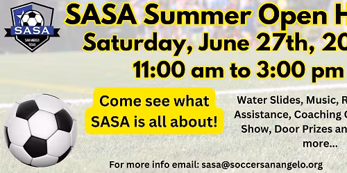SASA Summer Open House