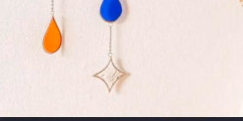 Stained Glass Geometric Shapes Suncatcher