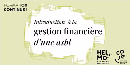 FormatiOn Continue : Introduction \u00e0 la gestion financi\u00e8re d\u2019une asbl