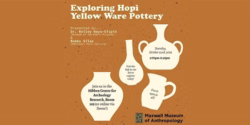 Archaeology Lecture: "Exploring Hopi Yellow Ware Pottery."